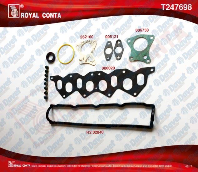 ROYAL T247698 Ust Takim Conta Renault 1.9d F8q Kango  Expres R19
